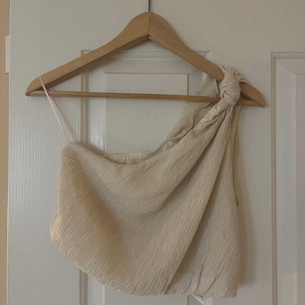 Abercrombie & Fitch Textured Cream Blouse
